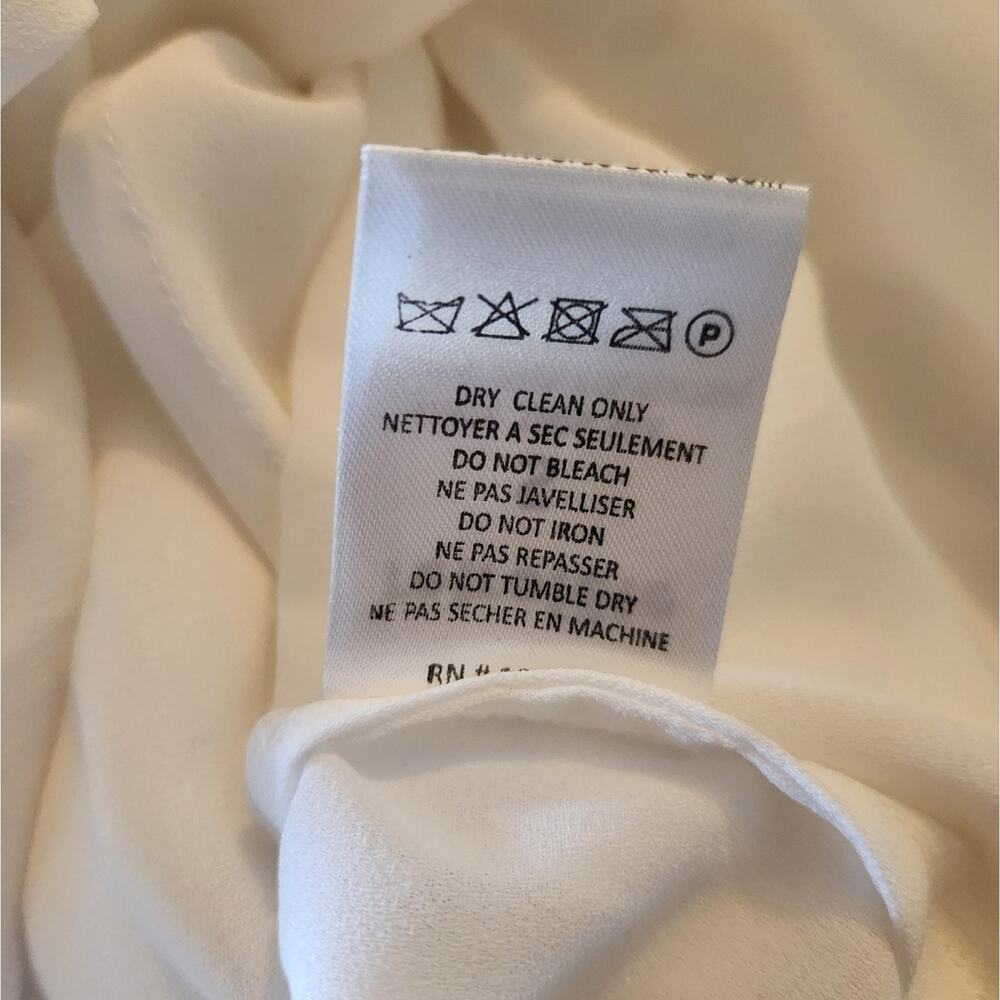 Retrofete Zadie Embellished Silk Chiffon Dress Sleeveless White Large NWT Maxi - Picture 14 of 14